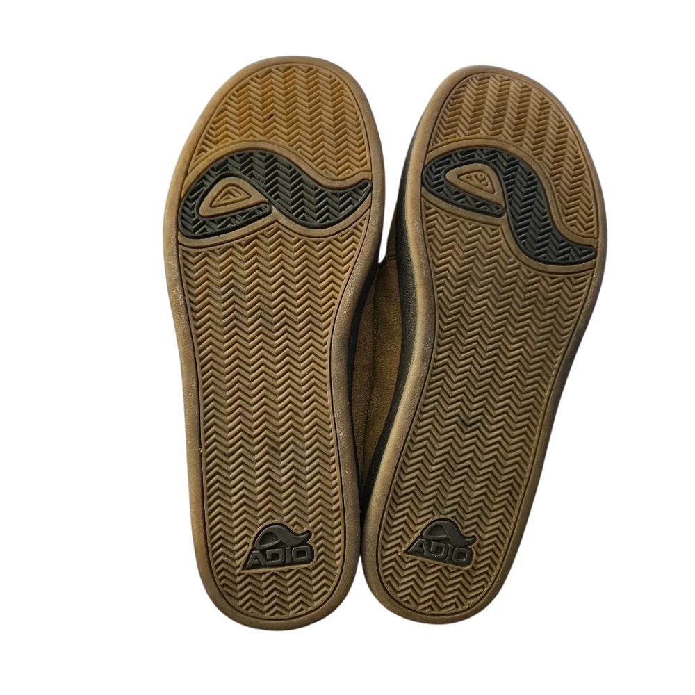 Vintage Men's Adio Skater Shoe Brown & Tan Leather Slip-On Shoes Size 10 USED - Picture 13 of 15